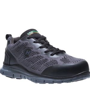 Hytest Hydrogen ATH WM Women's Grey Steel Toe Work Shoe K17812 Size 7.5